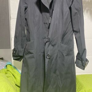 Women’s Lined Black Trench Coat
